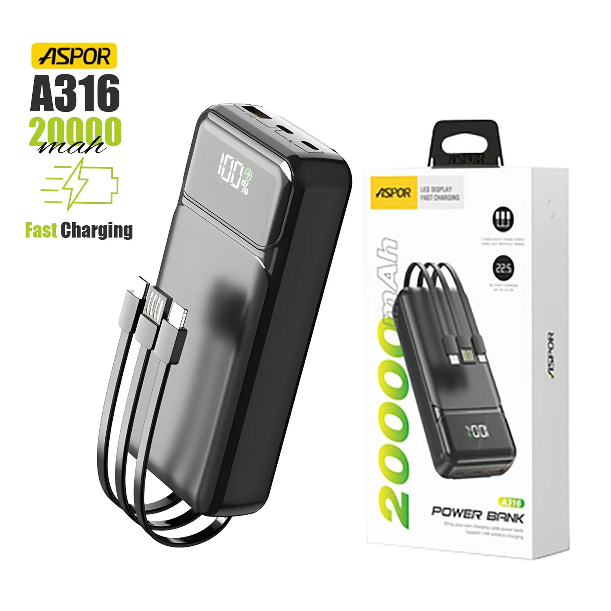 ASPOR 22.5W Fast Charging Power Bank